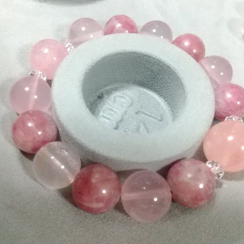 レムリアンシード&ピンクトルマリン&モルガナイトブレスレット