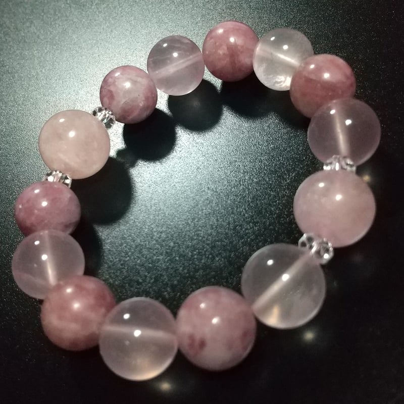 レムリアンシード&ピンクトルマリン&モルガナイトブレスレット