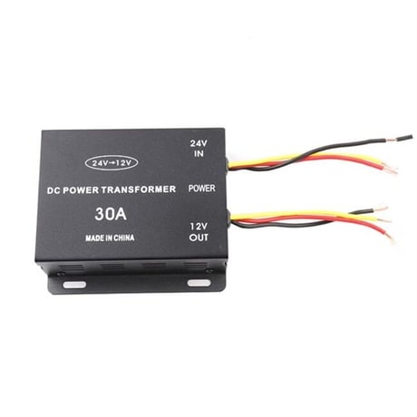 24V → 12V 電圧変換機 デコデコ オーディオ インバーター（20A対応）トラック コンバーター 電装部品 変換器 (グリポッチ)