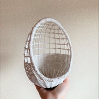 【訳ありSALE】22㎝ドール用ラタンハンギングチェア　ホワイト