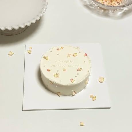 edible flower cake -rose-