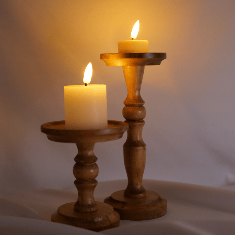 キャンドルスタンド【パイン】（L ※写真 右）｜LEDキャンドルや