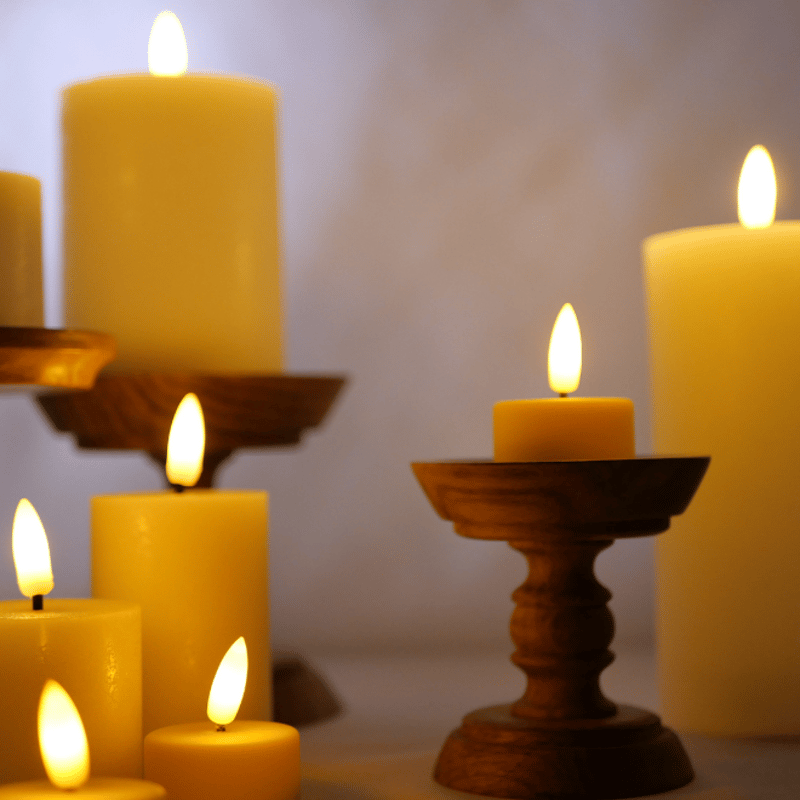 キャンドルスタンド【パイン】（L ※写真 右）｜LEDキャンドルや