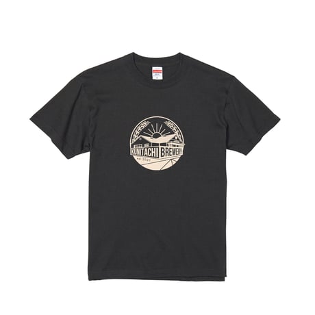 T-SHIRT 「くにぶるロゴ」 スミクロ×ベージュ