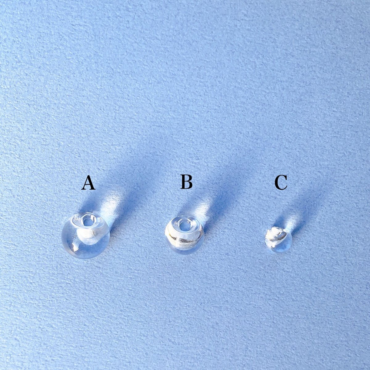 クリア端穴ビーズ 8~13mm | Mercerie Factory