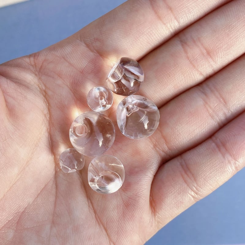 クリア端穴ビーズ 8~13mm | Mercerie Factory