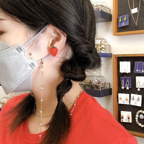 摘みたてイチゴカボション 18mm
