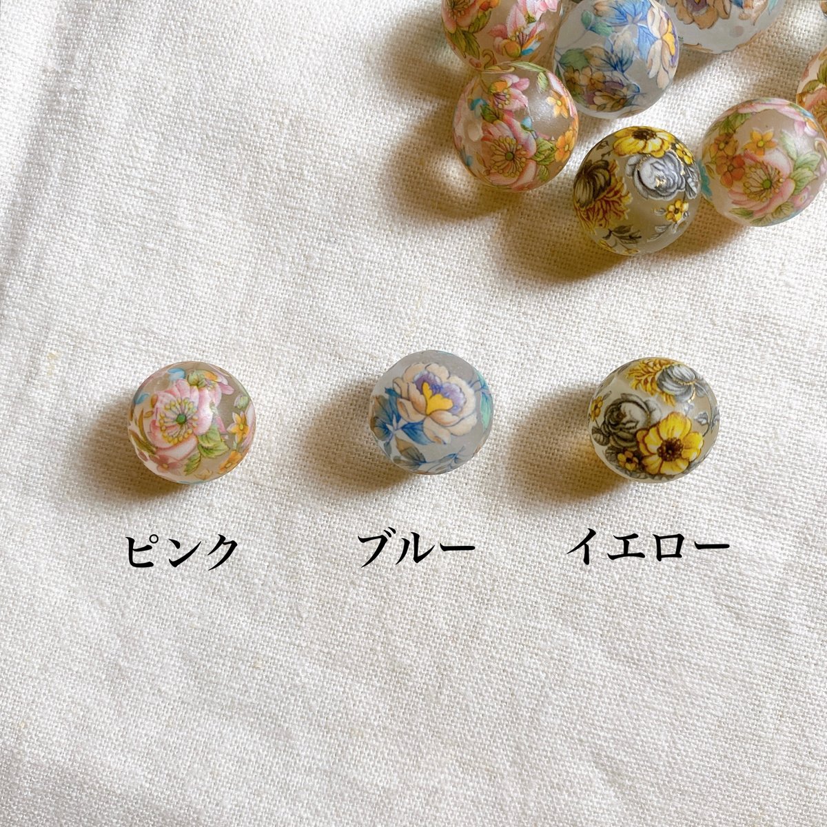 RimO さま】antique beads ❀ お花の形 ビーズオーナメント - モビール