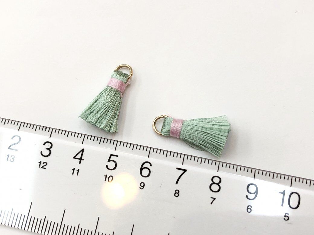 ミントグリーンミニタッセル(2個) | Mercerie Factory