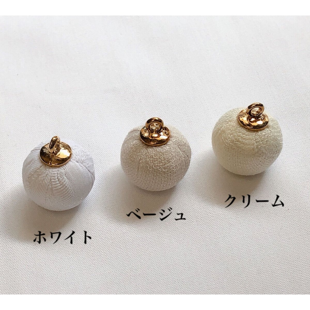 ナチュラルカラーファブリックビーズ 17mm | Mercerie Factory