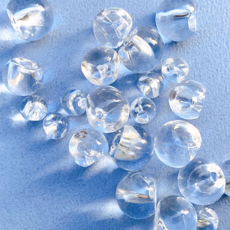 クリア端穴ビーズ 8~13mm | Mercerie Factory