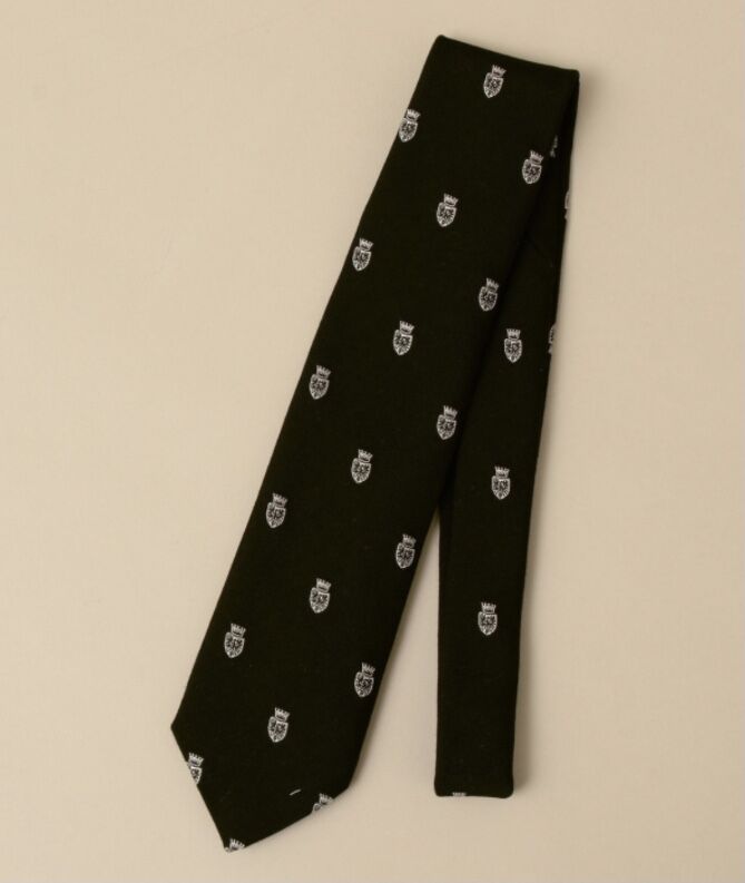 NICKY ニッキー SHIPS シップス クレスト ネクタイ ウール シルク ブラック 黒 イタリア製 希少 正規品 クラシック モダン ラグジュアリー モード ドレス ビジネス パーティー フォーマル 結婚式 冠婚葬祭 NICKY ニッキー SHIPS シップス クレスト ネクタイ ウール シルク