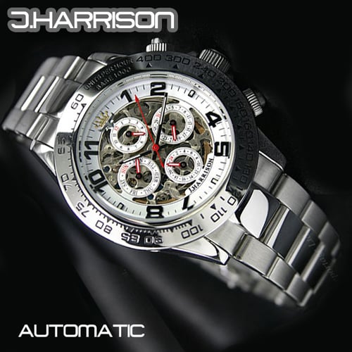 ◇J.HARRISON ジョンハリソン 機械式多機能両面スケルトン時計 ◇J.HARRISON ジョンハリソン 機械式多機能両面スケルトン時計