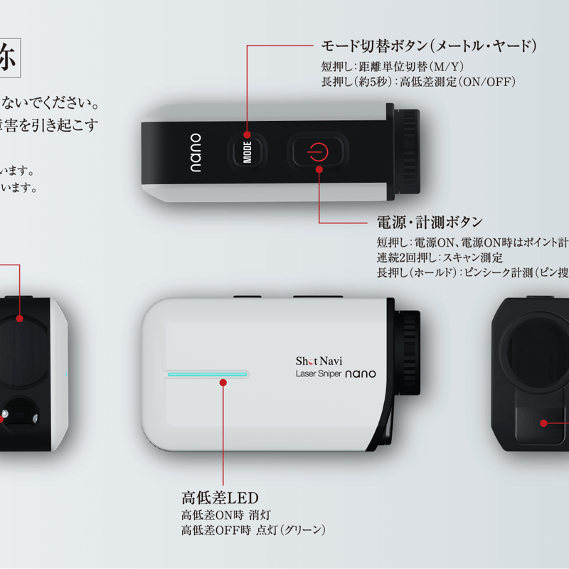 ◇ショットナビ ゴルフ用レーザー測定器    ホワイト