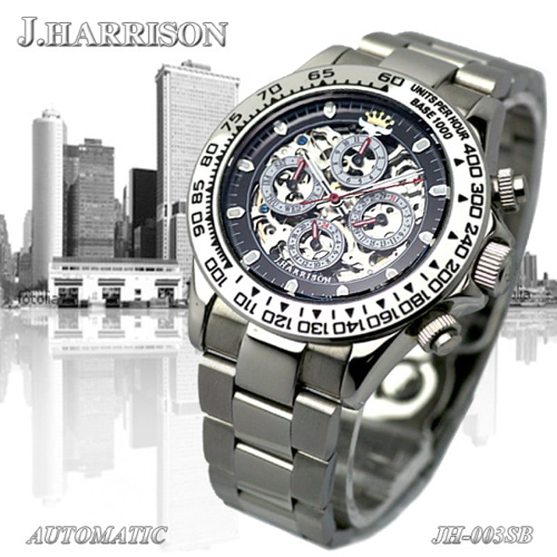 J.HARRISON ジョンハリソン 自動巻 腕時計 スケルトン f9 楽天市場】ジョン・ハリソン[J.HARRISON] 機械式多機能両面