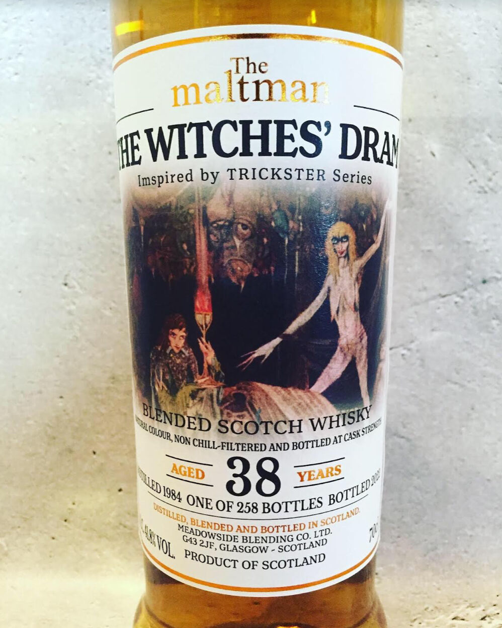 ブレンデッドスコッチウィスキー 1984 38年 シェリーカスク