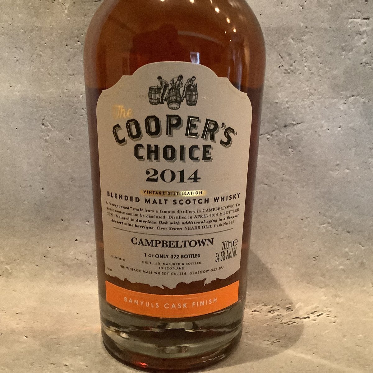 キャンベルタウンブレンデッドモルト7年2014 バニュルスワインカスク 限定品 WHISKY LOVERS ONLINESHOP / キャンベルタウン ブレンデッド