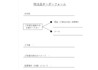 特注品オーダーフォーム