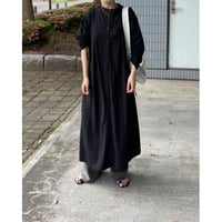 panel lace sleeve long dress