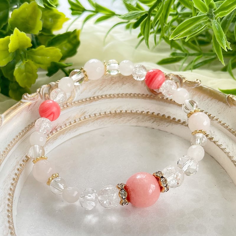 戀愛運up ピンク色水晶 人緣 癒し愛の石 ブレスレット 1e1e46b6f5124b51c619cf17e5e02c
