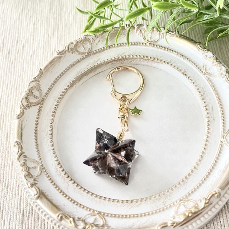 モリオンブラック♥ユニコーンinユニコーンオルゴナイト モリオン