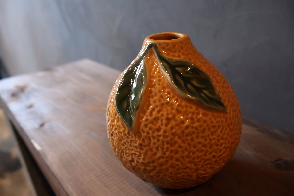 コスタボタ オレンジ 花瓶 元箱 DESPOTS-Orange vase- | FLOWER&ANTIQUE misawa