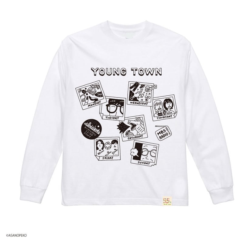 ヤンタンロングTシャツ ブラックホワイト(M)