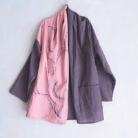 ガーゼはおり【風が吹いた】手描き一点もの