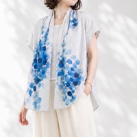 ガーゼはおり【ゆらめく】手描き一点もの 送料無料