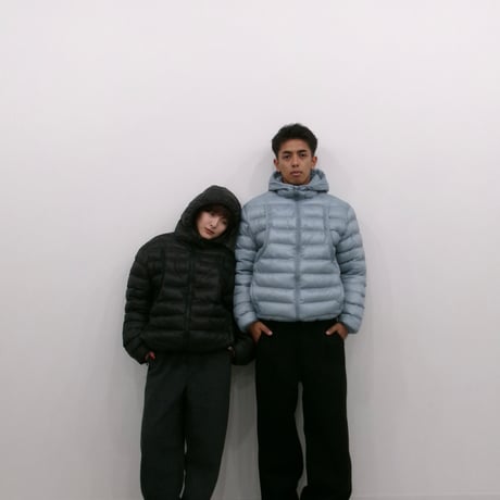 Highleft four pockets puff jacket light blue
