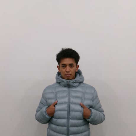 Highleft four pockets puff jacket light blue