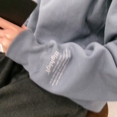 Highleft circle logo sweat light blue