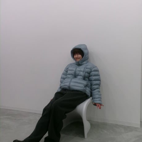 Highleft four pockets puff jacket light blue