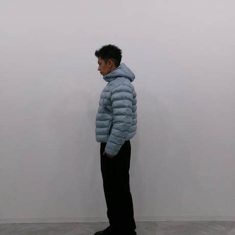 Highleft four pockets puff jacket light blue