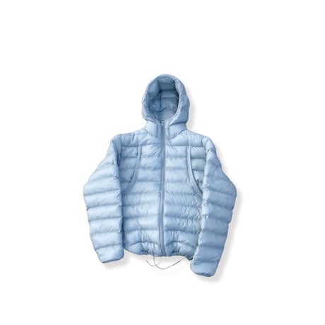 Highleft four pockets puff jacket light blue