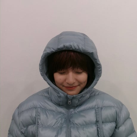 Highleft four pockets puff jacket light blue