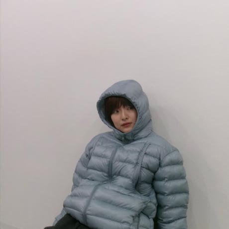 Highleft four pockets puff jacket light blue