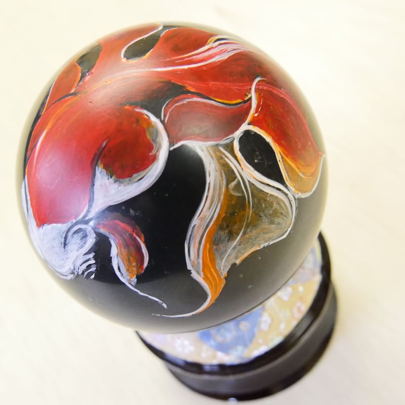 和金絵師GAN 岩田明久氏 ✕ 球体サヌカイト サヌカイト（讃岐石