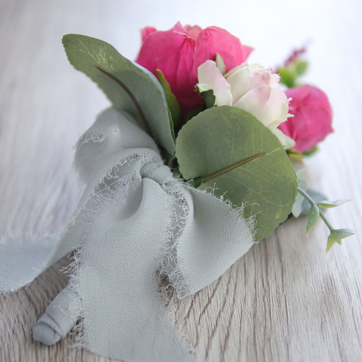 アンティーク薔薇のブーケ&ブートニア♡ Wedding】ピンクのバラと芍薬のクラッチブーケ&ブートニア