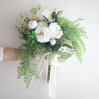 オータム風クラッチブーケ☆ブートニア付き ドライフラワー風オータムカラーのクラッチブーケ&ブートニア