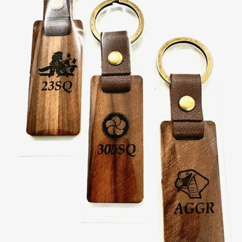 送料込み】航空自衛隊 戦闘機部隊マーク キーホルダー（木製）【全16