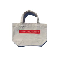 コットンランチトートバッグ　EAT BEFORE FLIGHT