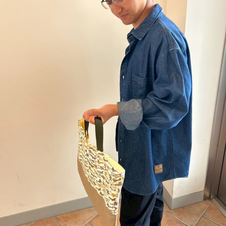 レトロ飛行機柄トートバッグ