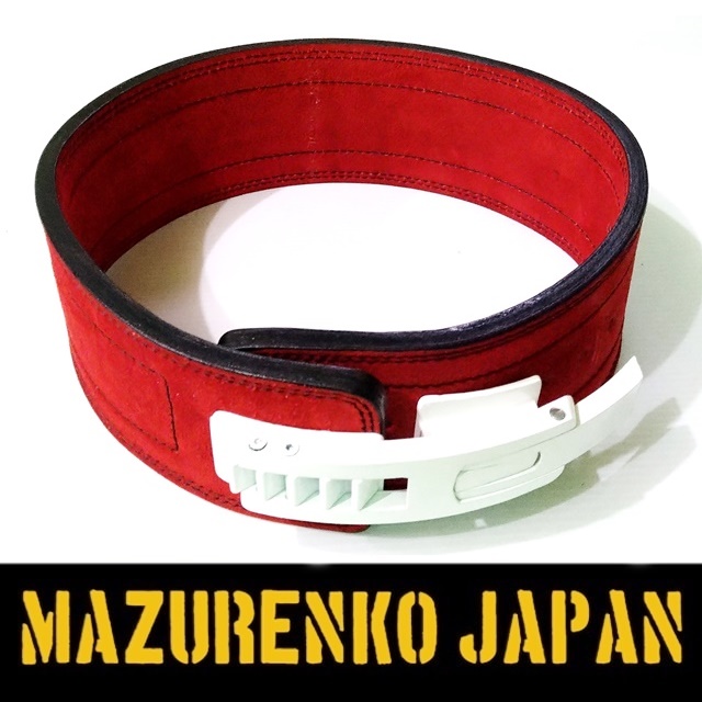 本牛革ERG製10mm厚レバーアクションベルト(アジャスタブルバックル