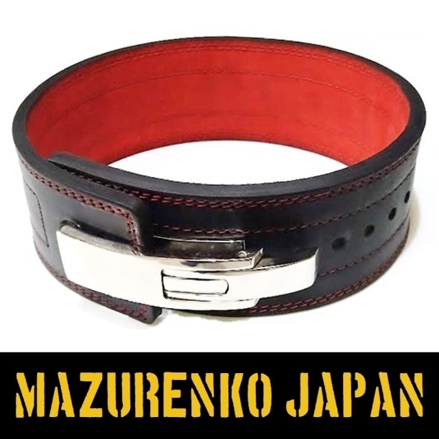 本牛革ERG製13mm厚レバーアクションベルト(クロームバックル
