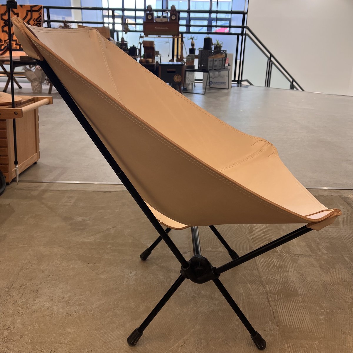 【シートのみ】helinox用 kawais レザーシート　革 ブラック kawais】 leather chair seat<garbon>_navy | kawais