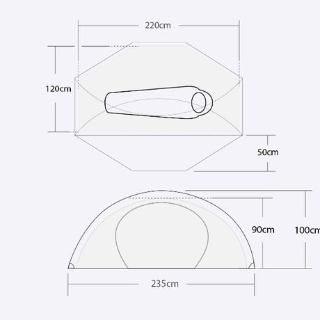 Pre Tents プレテント Lightrock 1P Pewter