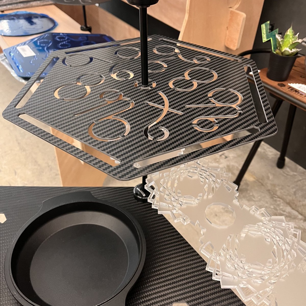 TENt o TEN　CF Plate Hex L カーボン エッジスタンド TENt o TEN】Accessories CF plate Hex L | TENt o
