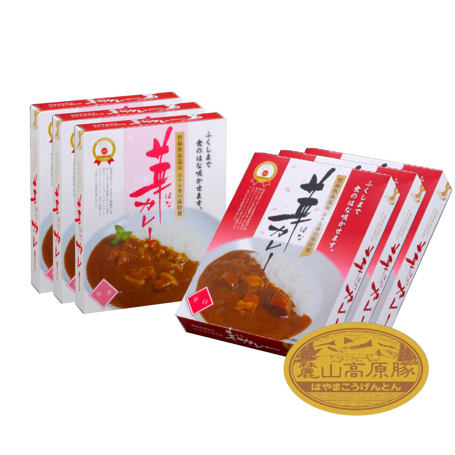 ホテル華の湯　華カレー中辛×3個/辛口×3個　合計6個（簡易包装）