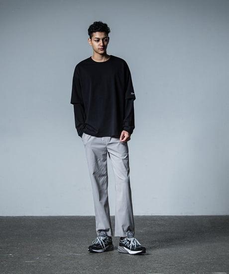 RESOUND CLOTHING　fake layered longsleave BLACK
